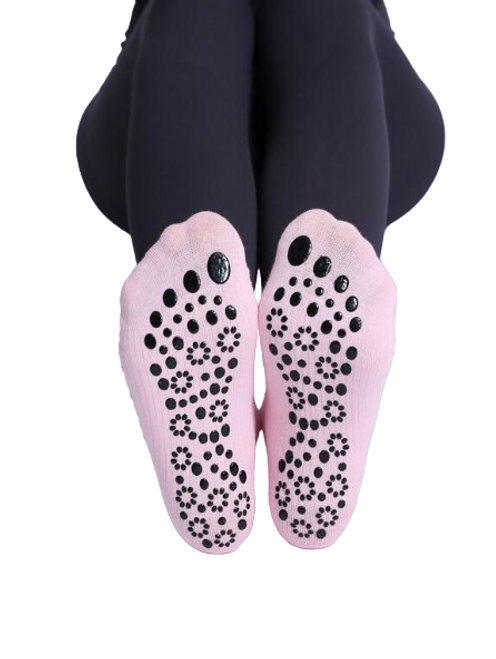 Pink Mesh Non-Slip Socks, Non-Slip Socks, Ladies Non-Slip Socks, Silicone gel non-slip soles, Ladies Silicone gel non-slip soles
