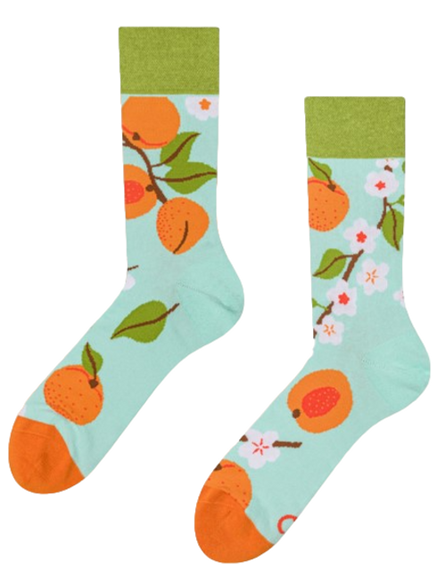 Apricot Fruit Socks, Men's Apricot Fruit Socks, Men's Fruit Socks, Apricot Socks, Apricot Socks, Larger Size socks, Plus size socks, Men's Larger Size Socks
