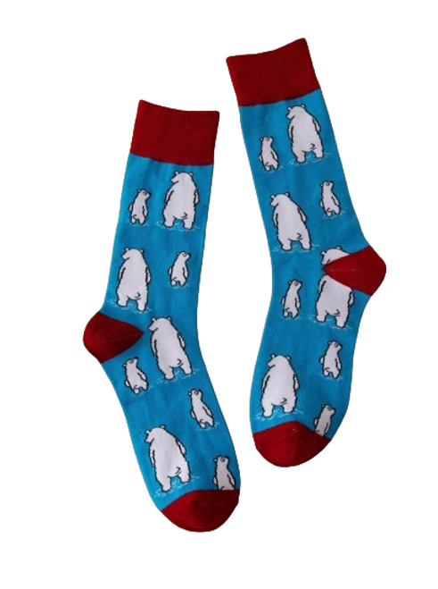 Mama & Baby Polar Bear Socks, Ladies Mama & Baby Polar Bear Socks, Polar Bear Socks
