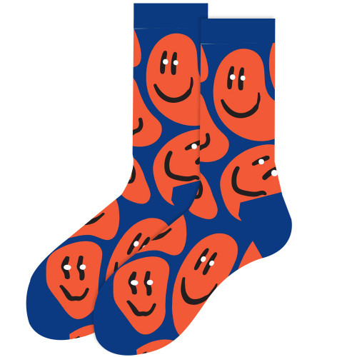Trippy Smile Socks, Men's Trippy Smile Socks, Larger Size Men's Socks, Plus Size Men's socks
