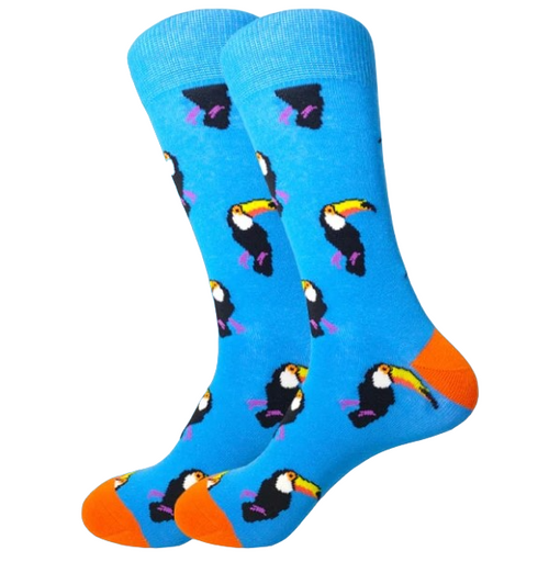 Toucan Bird Socks, Ladies Toucan Bird Socks, Bird Socks, Ladies Toucan Crew Socks
