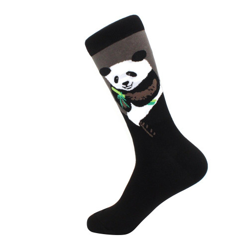 Black Panda Socks, Men's Black Panda Socks, Panda Socks, Men's Panda Socks, Black Panda Socks
