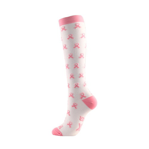 Think Pink Breast Cancer Awareness Socks, Compression socks, compression ladies, fuck cancer