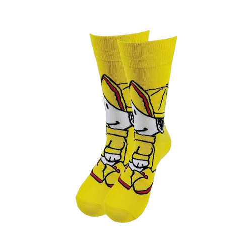 Snoopy Socks, Men's snoopy Socks, Yellow Snoopy Socks