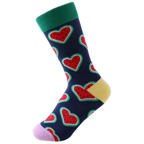 Watermelon Heart Socks, Ladies Watermelon Heart Socks, Watermelon Socks, Heart Socks