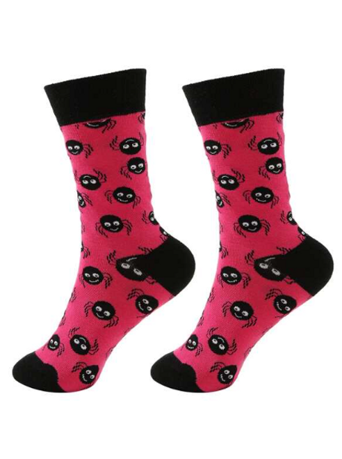 Pink Spider Socks, Ladies Pink Spider Socks, Spider Socks, Insect socks
