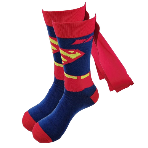 Novelty Superman Socks, superman socks, novelty superman, super socks, superman ribbon socks