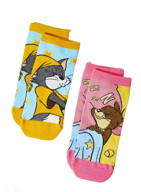 Tom & Jerry Ankle Socks, Tom Cat Socks, Tom socks, Jerry Socks, Mouse Socks, Cat Socks Ankle Socks