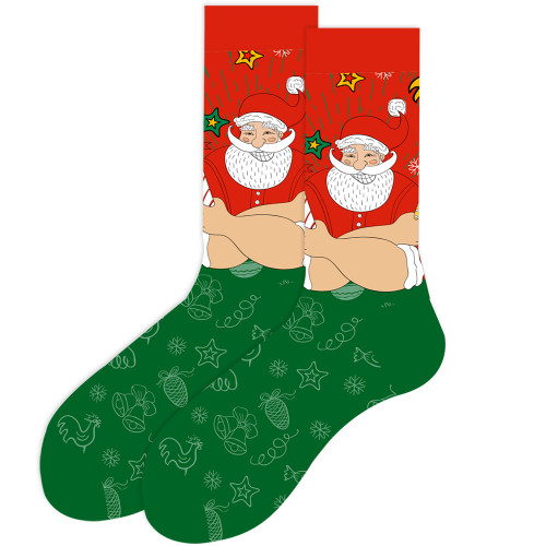 Muscly Santa Socks, Santa Socks, Christmas Socks, Xmas Socks