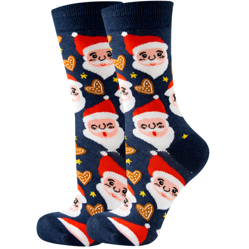 Santa Face Christmas Socks, Christmas socks, Xmas socks, ladies festive socks, santa face socks, santa socks