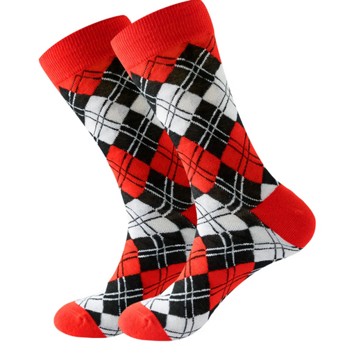 Argyle Pattern Socks, Men's Argyle Pattern Socks, Pattern Socks, Men's Crew Socks, Men's Argyle pattern