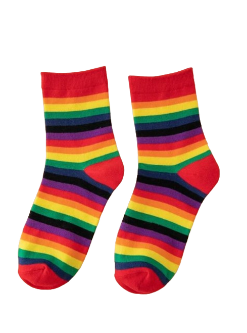 Rainbow Striped Socks, Ladies Rainbow Striped Socks, Rainbow Socks, Rainbow pride, Rainbow pride socks