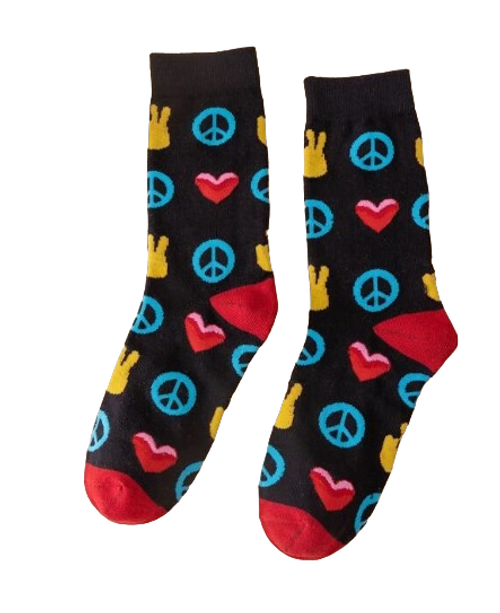 Peace & Love Socks, Men's Peace & Love Socks, Love Socks, Peace Socks