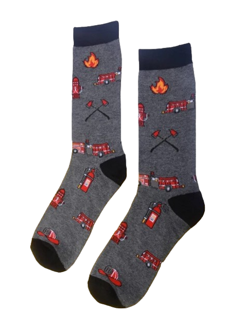 Firefighter Socks, Men's Firefighter Socks, firefighter crew socks, fireman socks, firemen socks, fire appliances socks