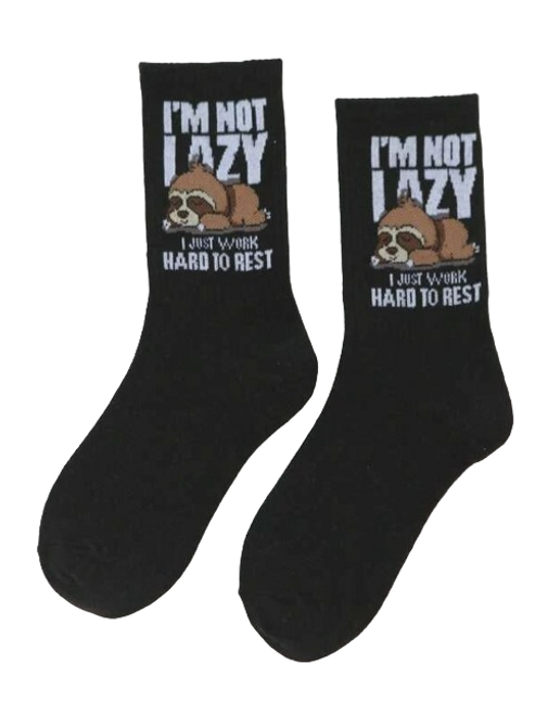 "I'm Not Lazy, I just Work Hard To Rest" Socks, Funny socks, Humorous socks, funny socks for ladies