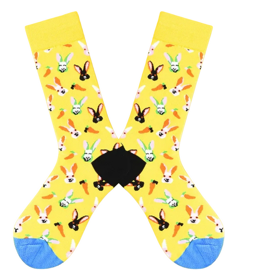 Bunny Socks, Ladies bunny socks, sock boutique, bunny, bunnies, bunny socks, yellow bunny socks, novelty socks, ladies novelty socks