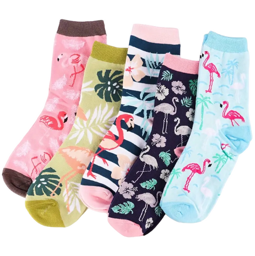 Flocking Fabulous Socks, ladies Flocking Fabulous Socks , 5 pack flamingo socks, flamingo socks