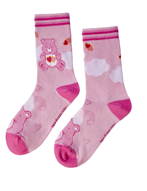 Pink Care Bear Socks, Ladies Pink Care Bear Socks, care bear socks, bear socks, teddy bear socks