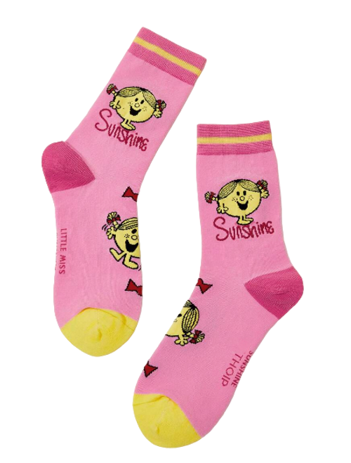 Ladies Little Miss Sunshine Socks, Little miss sunshine socks, miss sunshine socks, mr men and little miss sunshine socks