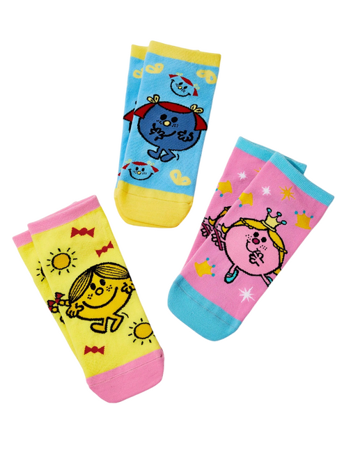 Mr Men & Little Miss Ankle Socks (3pack), little miss sunshine socks, little miss giggles socks, little miss princess socks
