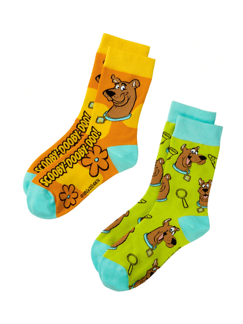 Scooby Doo Crew Socks (2 pack), Scooby Socks, Ladies Scooby dooby doo socks, scoobs socks