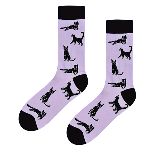 Black Cat Socks, Ladies Black Cat Socks, Cat Socks, Ladies cat socks