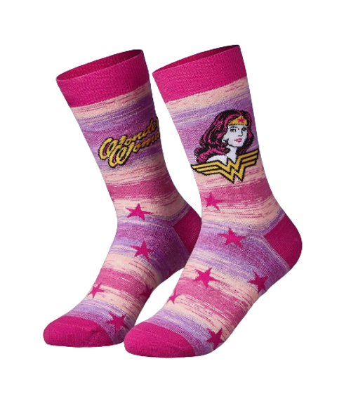 Pink Wonder Woman Socks, Wonder Woman Socks, ladies Wonder Woman Socks, wonder socks