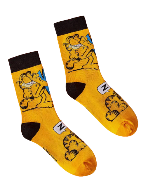 Garfield Kick Socks, Garfield Socks, Ladies garfield socks, garfield crew socks, garfield tv socks, garfield movie socks, fat cat socks, orange cat socks