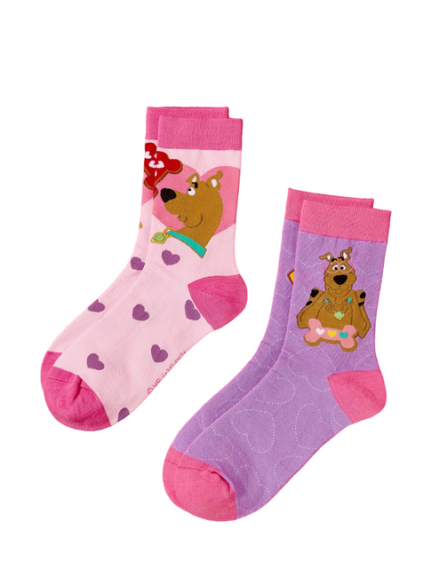 Scooby-Doo Socks, Ladies Scooby-Doo Socks, Ladies Pink scooby socks, purple scooby socks, dog socks, ladies colourful dog socks, animal socks, tv show scooby socks