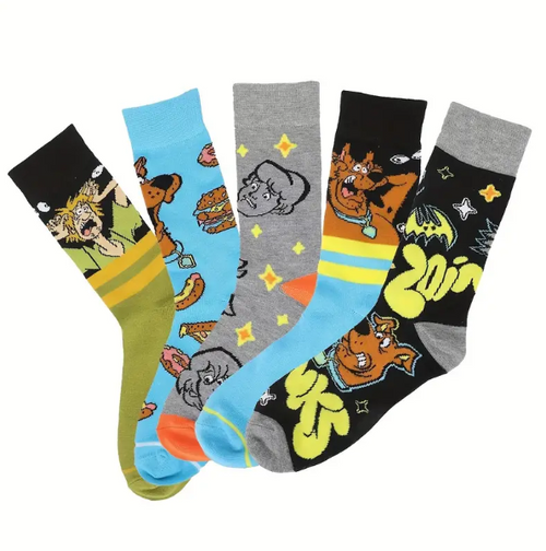 Scooby-Doo Socks, Ladies Scooby-Doo Socks, Scooby Socks, 5 pack tv show socks