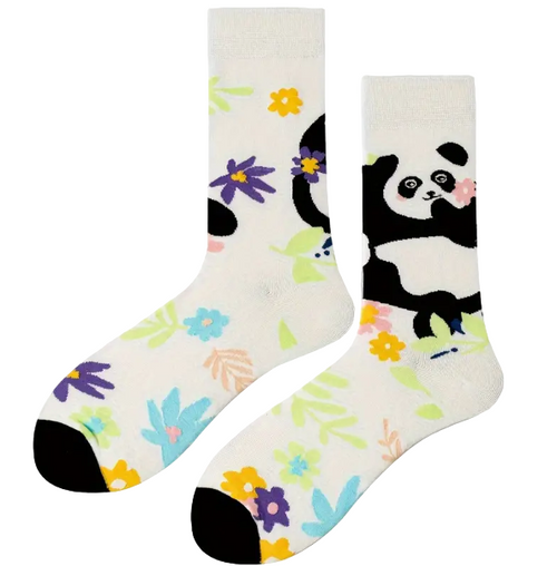Panda Socks, Men's Panda Socks, Panda Crew Socks, Animal Panda socks, Animal Socks, Men's animal socks