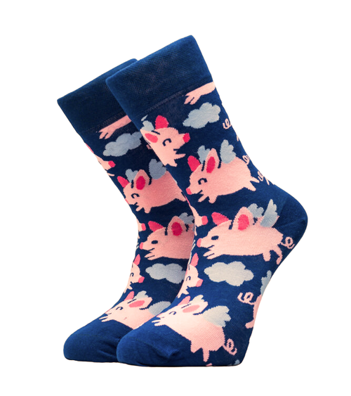Happy Piggy Socks, Piggy Socks, Pig Socks, Ladies pig socks