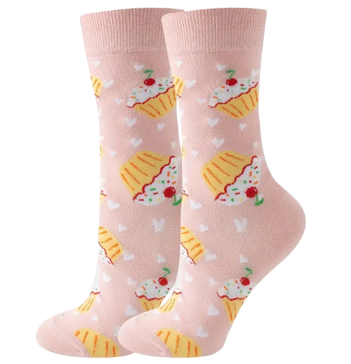 Love Cupcake Socks, Ladies Cupcake Socks, Cupcake Socks, Love for cupcake socks