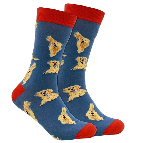 Golden Retriever Socks, Men's Golden Retriever Socks, Socks with dogs, Dog Socks, Men's dog socks