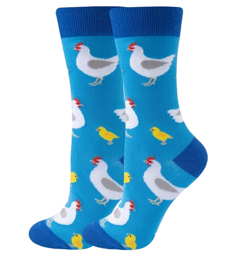 Chick Socks, Chicken Socks, Ladies Chick Socks, Family chick socks, Food Socks