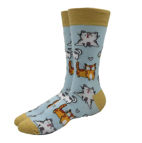 Cat Crew Socks, Cat Socks, Ladies  Cat Crew Socks, Kitty Cat Socks, Cat hunting socks, Cat Love socks