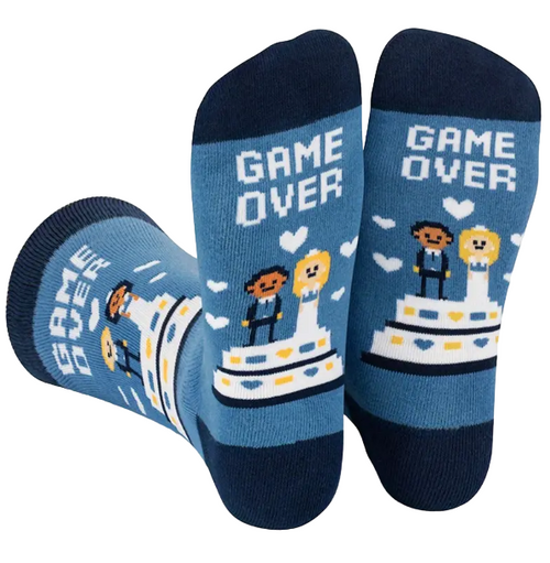 Game Over Marriage Socks, Unisex Game Over Marriage Socks, Marriage Socks, Game Over Socks