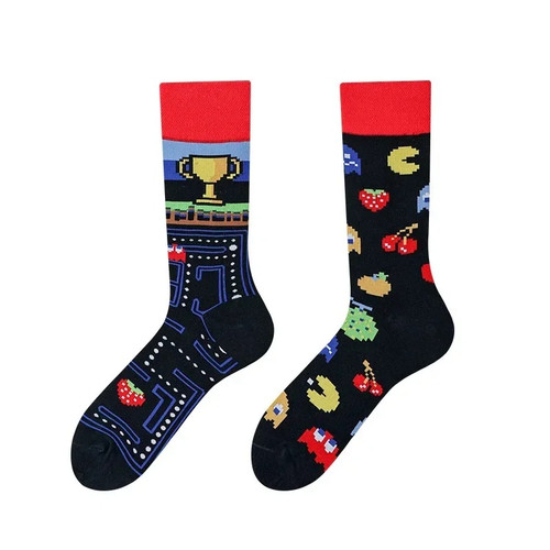 Pacman Mismatched Socks, Pacman Socks, Ladies pacman socks, Gaming socks