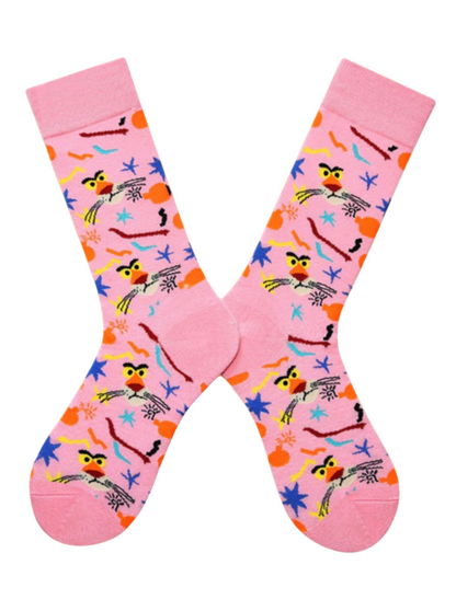 Whisker Wonderland: Pink Tiger Face Socks, Ladies Whisker Wonderland: Pink Tiger Face Socks, Whisker Wonderland, Pink Tiger Face Socks, Ladies Novelty Socks, Cute Animal Socks, Fun Patterned Socks, Quirky Socks For Women, Colorful Crew Socks, Gift Socks For Her, Pink Socks, Tiger Print Socks, Cat Lover Gift, Feline Fashion, Wild Style Socks, Funky Socks For Women, Cozy Cotton Socks, Statement Socks, Bold Design Socks, Unique Print Socks, Artistic Socks, Pop Art Socks, Bright Pattern Socks, Fun Office Socks, Cozy Homewear, Animal Lover Accessories, Fierce Footwear, Jungle Inspired Fashion, Whimsical Socks, Playful Style
