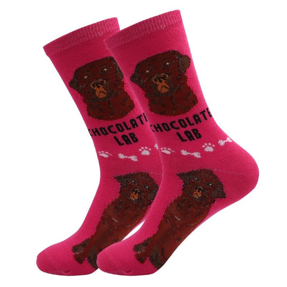Chocolate Lab Dog Socks