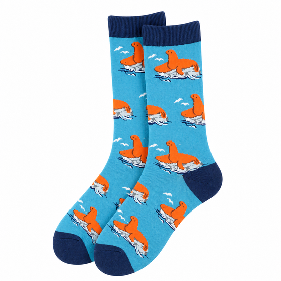 Men's Orange Seal Socks