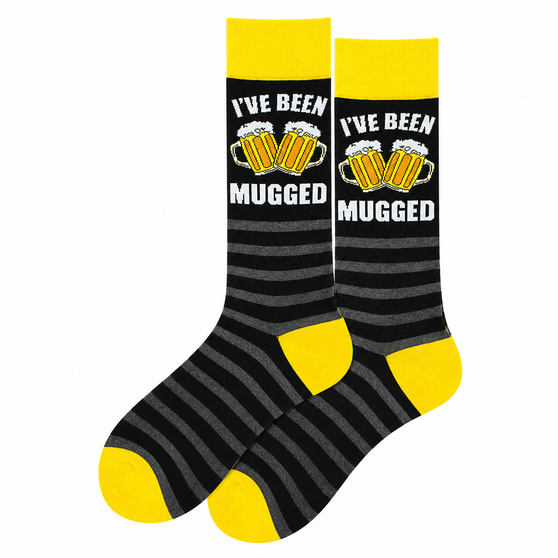 Men's I've Been Mugged Beer Drinking Socks