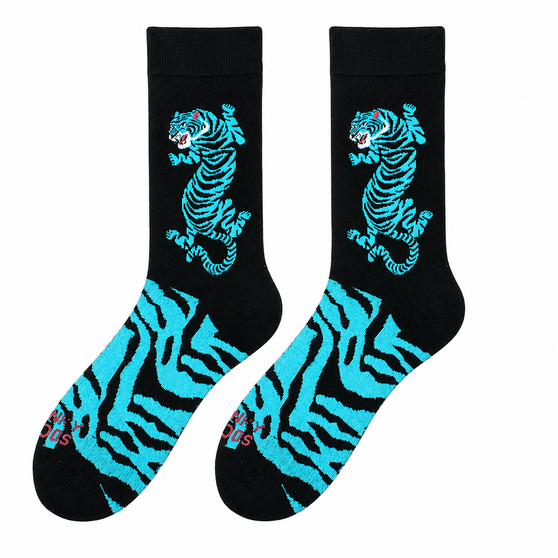 Blue Tiger Socks, Tiger Socks, Blue Tiger Socks, Tiger Print Socks, Tiger Novelty Socks, Tiger Crew Socks, Tiger Stripe Socks, Wild Tiger Socks, Roaring Tiger Socks, Big Cat Socks, Animal Print Socks, Animal Novelty Socks, Jungle Animal Socks, Wildlife Socks, Tiger Lover Gift, Gift For Tiger Lovers, Blue Animal Socks, Black And Blue Socks, Exotic Animal Socks, Fun Pattern Socks, Unique Socks, Men's Novelty Socks, Women's Novelty Socks, Statement Socks, Colourful Socks