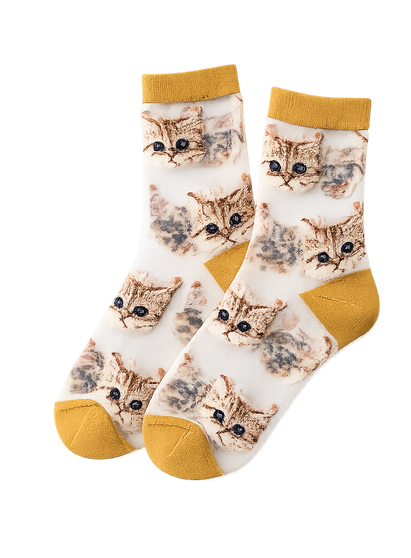 Peekaboo Kitten Sheer Socks, Ladies Peekaboo Kitten Sheer Socks