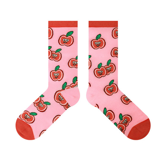 Grumpy Tomato Socks, Ladies Grumpy Tomato Socks, Tomato Socks, Grumpy Tomato Crew Socks