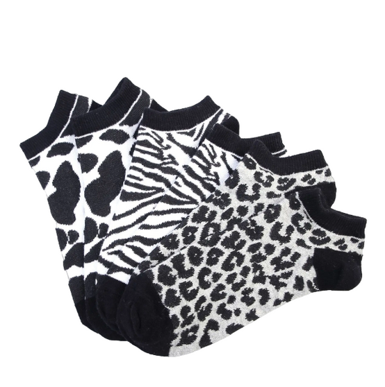 Zebra Striped & Leopard Pattern Socks, Zebra Socks, Leopard socks