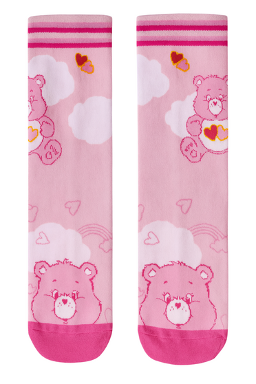 Pink Care Bear Socks, Ladies Pink Care Bear Socks, care bear socks, bear socks, teddy bear socks