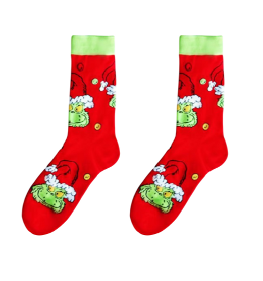 Stealing Christmas Grinch Socks, Men's Stealing Christmas Grinch Socks, Grinch socks, Stealing Christmas socks, Christmas socks, Grinch-themed socks, Holiday socks, Funny Grinch socks, Festive socks, Whimsical Grinch socks, Unique holiday socks, Quirky Christmas socks, Pop culture socks, Cartoon socks, Grinch design socks, Naughty Christmas socks, Holiday fun socks.