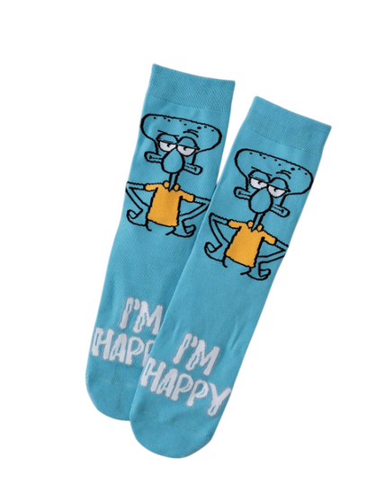 Funny Squidward Socks, I'm Happy Socks for Men, Internally Screaming Socks, Sarcastic Socks for Him, Squidward Mood Socks, Men’s Funny Cartoon Socks, Grumpy Character Socks, Squidward Face Socks, Mood Socks for Men, SpongeBob Meme Socks, Quirky Socks for Men, Deadpan Humor Socks, Funny Gift Socks for Him, Ironic Socks for Men, Men’s Statement Socks, Cartoon Socks for Adults, Sassy Men’s Socks, Emotionally Exhausted Socks, Novelty Socks for Men, Sarcastic Gift Idea for Him