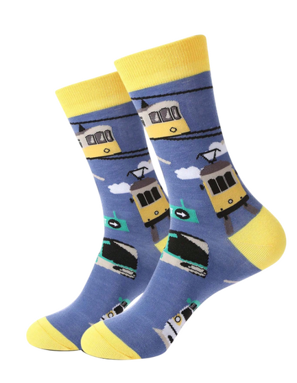 Step Up Your Ride: Cable Car Socks, Men's Step Up Your Ride: Cable Car Socks, Step Up Your Ride Cable Car Socks, Men’s Cable Car Socks, Novelty Transport Socks, Funny Men’s Socks, Cable Car Design Socks, NZ Gift Socks, Urban Style Socks, Comfortable Men’s Socks, Cable Car Print Socks, Quirky Men’s Socks
